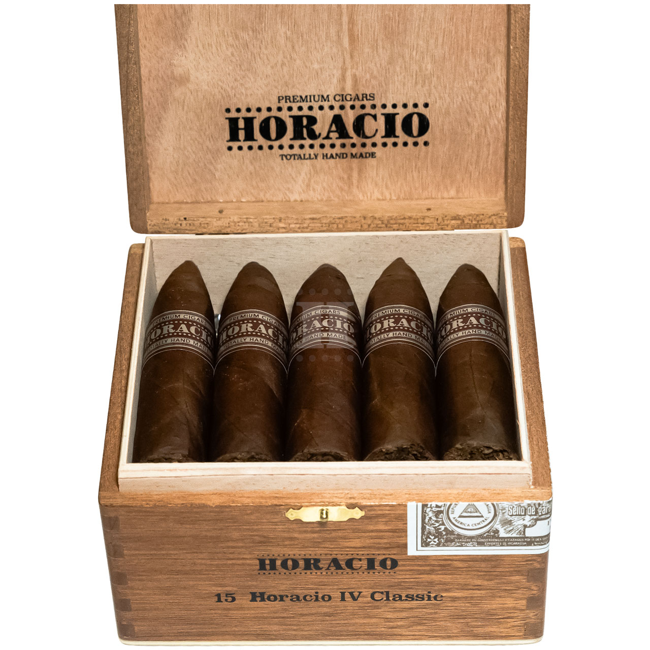 Horacio 4 Classic series box open front close-up