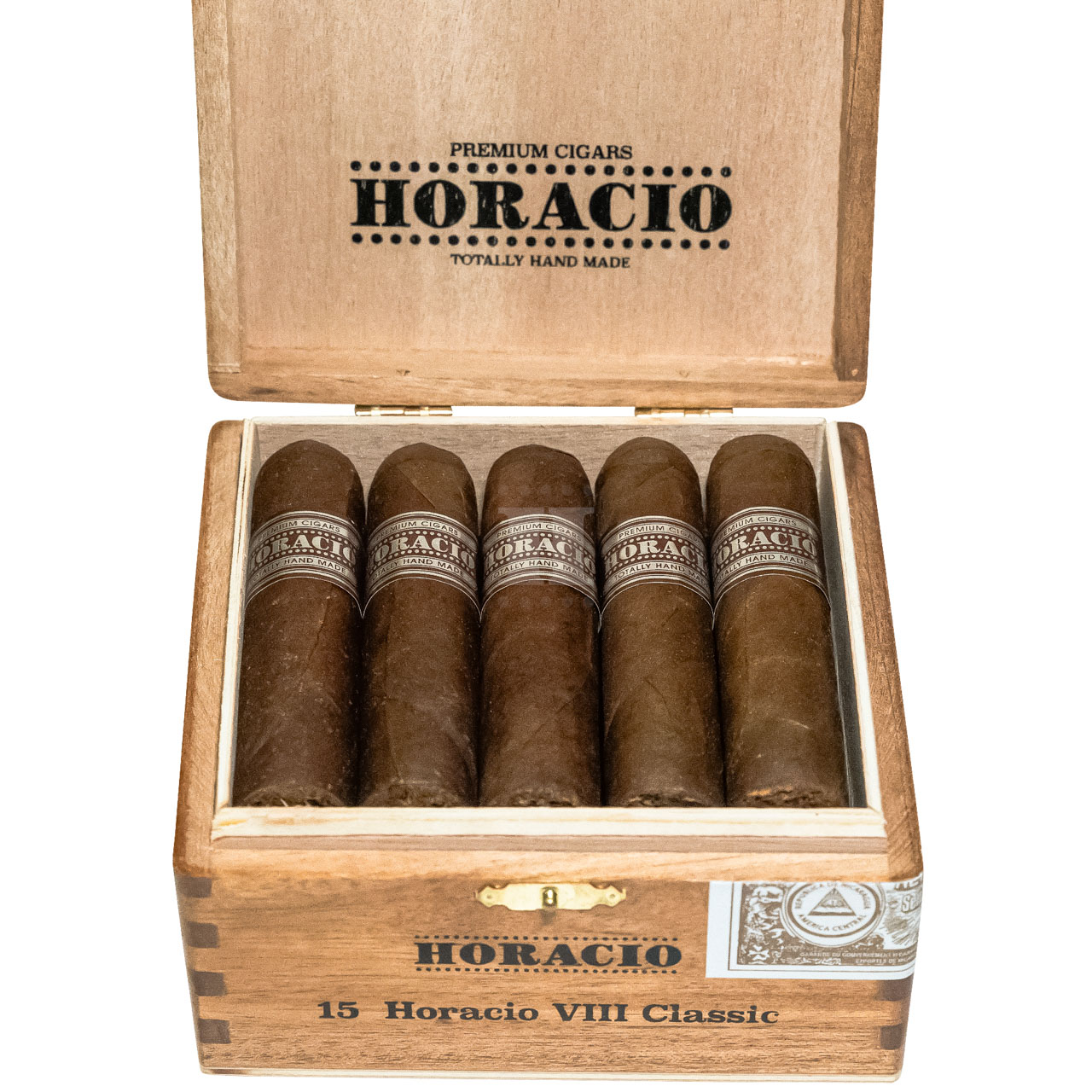 Horacio 8 Classic series box open front close-up